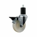 Service Caster 4'' Nylon Swivel 1-3/4'' Expanding Stem Caster with Brake SCC-EX20S414-NYS-PLB-134